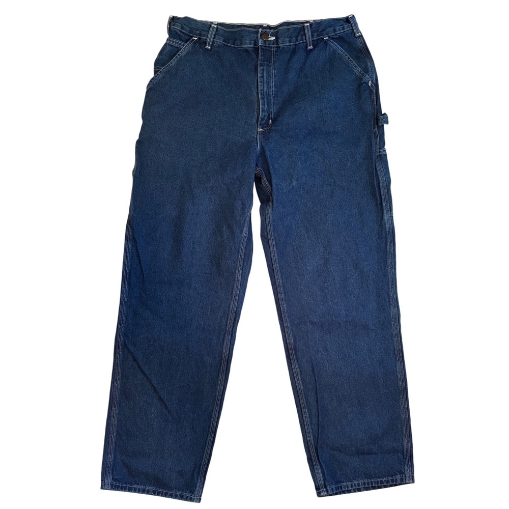 Carhartt B13-DST Loose Original Fit Carpenter Jeans Dark Stone Denim 38x32 Mens - Picture 2 of 6